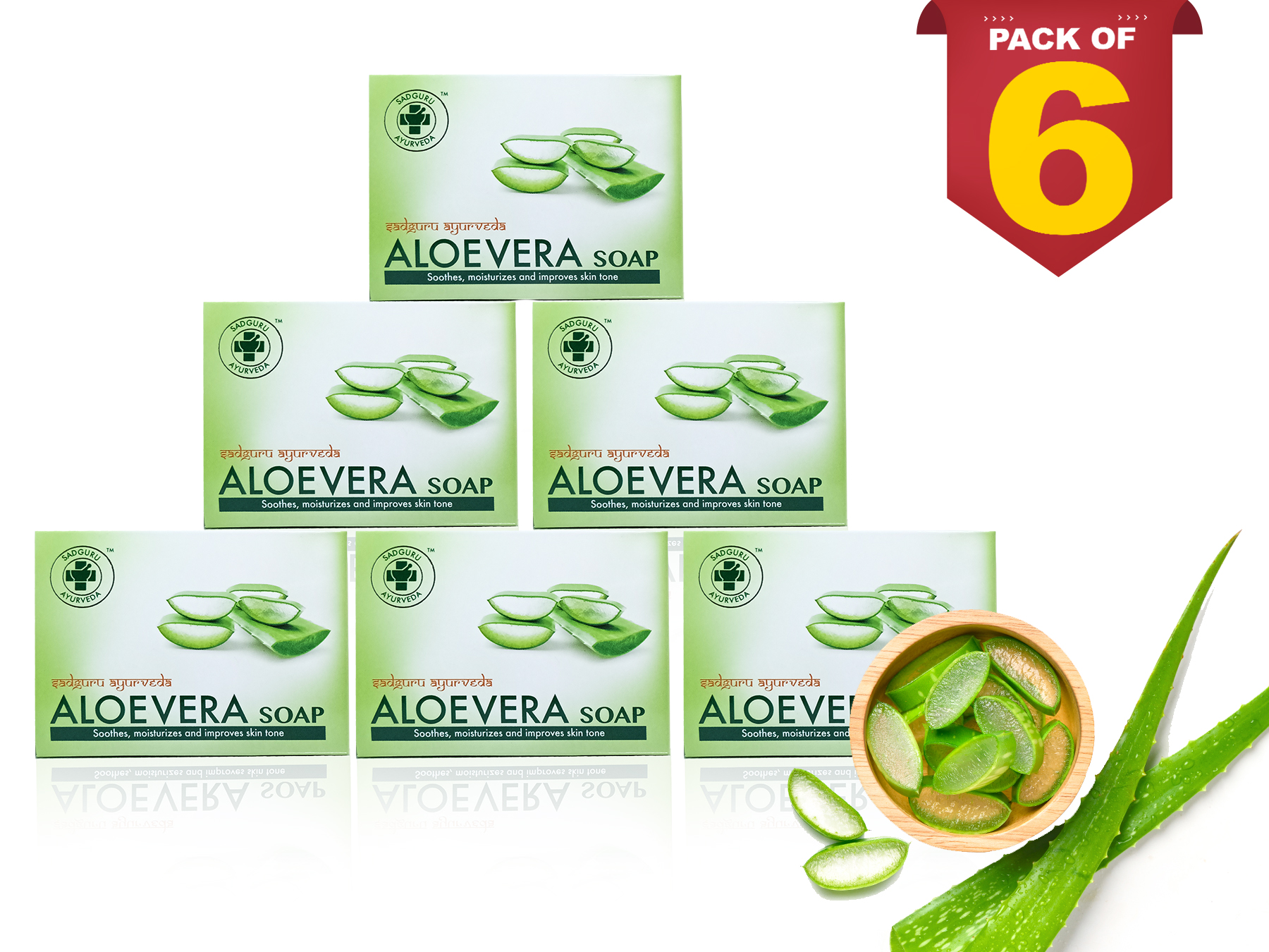 ALOEVERA SOAP(75GM) - PACK OF SIX