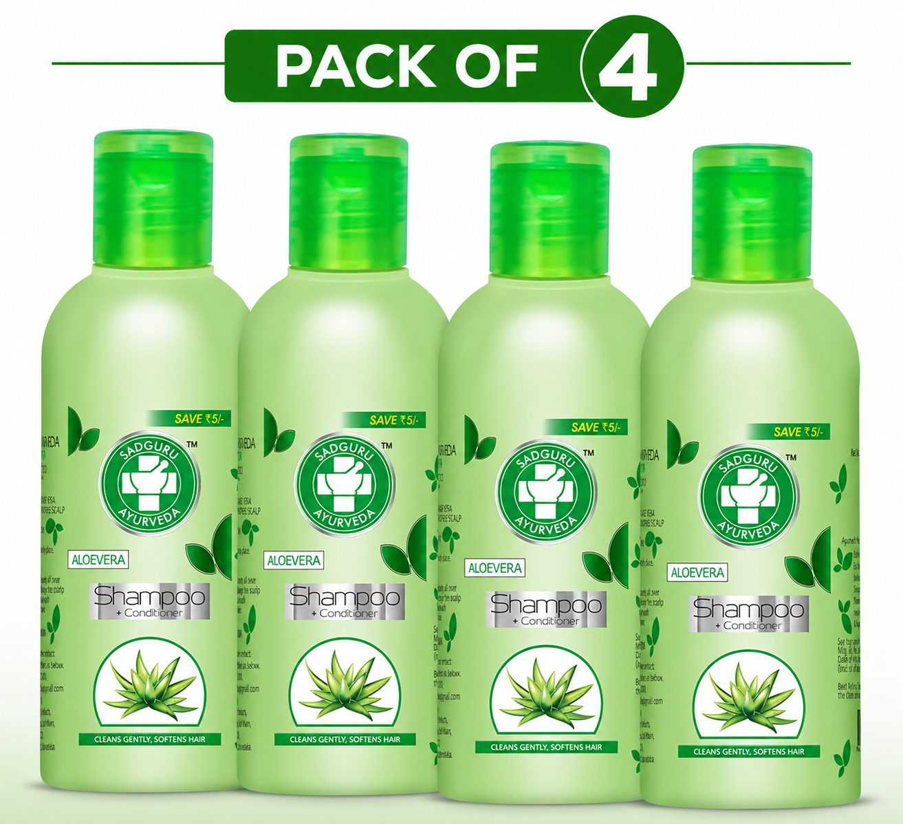 ALOEVERA SHAMPOO + CONDITIONER 100ML- PACK OF FOUR